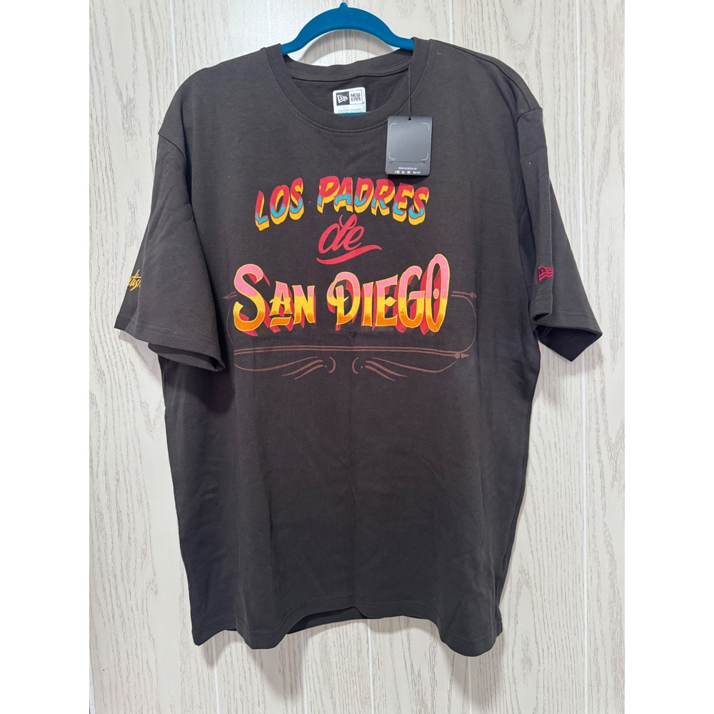 New Era San Diego Padres MLB City Connect T-Shirt Mens XL Black Short Sleeve NWT